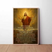 Christian Devotion with Lord's Prayer Heritage Poster PosterGoat