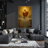 Christian Devotion with Lord's Prayer Heritage Poster PosterGoat