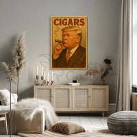 Cigar Afficionado Vintage Trump Parody Luxury Poster PosterGoat