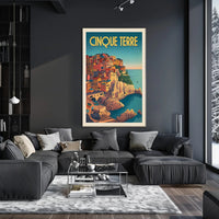 Cinque Terre Coastal Charm Vintage Travel Poster PosterGoat
