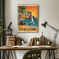 Cinque Terre Retro Travel Poster PosterGoat