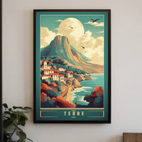 Cinque Terre Vintage Landscape Art Travel Poster PosterGoat