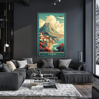 Cinque Terre Vintage Landscape Art Travel Poster PosterGoat