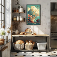 Cinque Terre Vintage Landscape Art Travel Poster PosterGoat