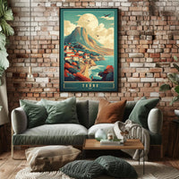 Cinque Terre Vintage Landscape Art Travel Poster PosterGoat