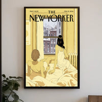 Cityscape Reflection in Winter - Contemporary Cultural Poster PosterGoat