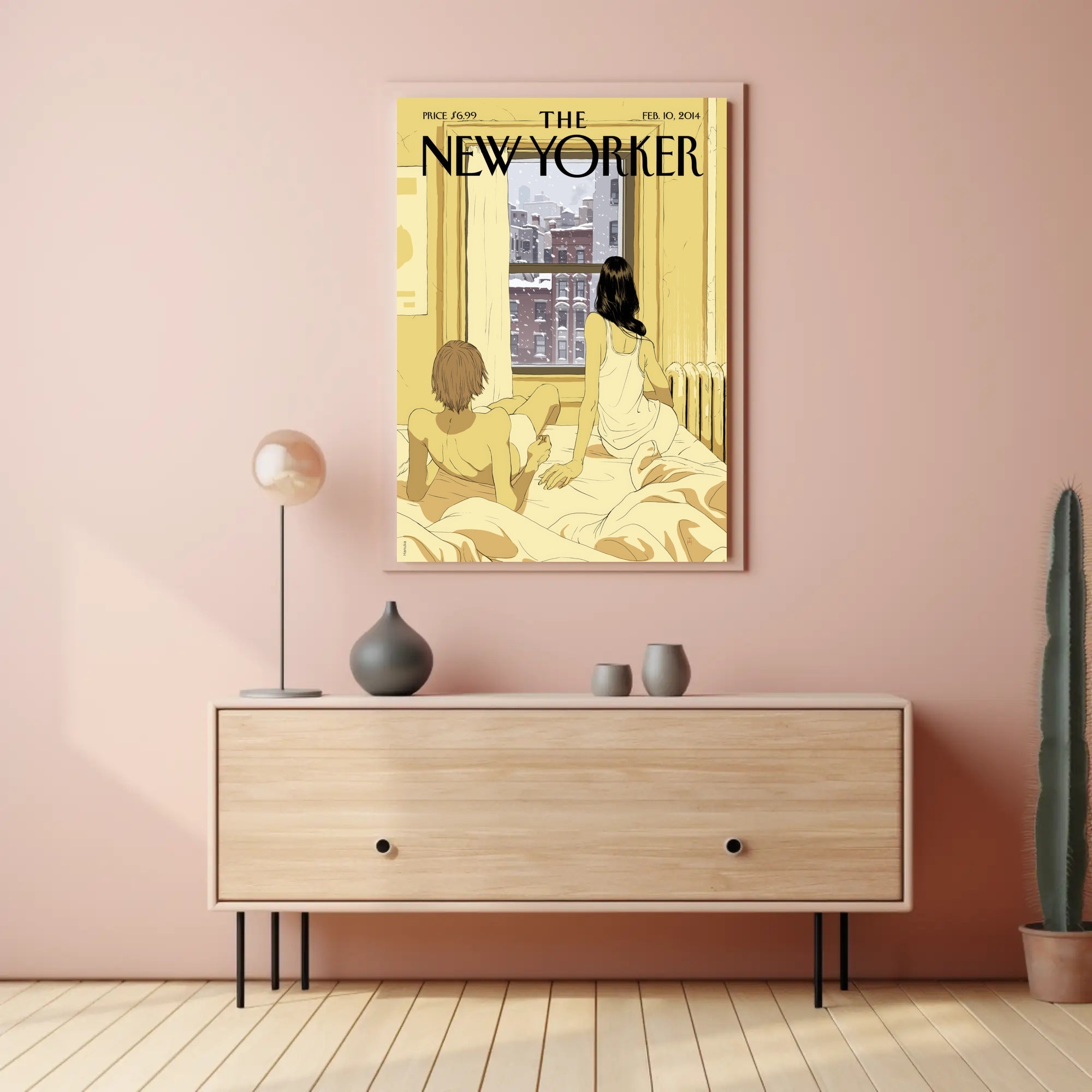 Cityscape Reflection in Winter - Contemporary Cultural Poster PosterGoat