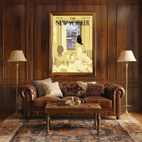 Cityscape Reflection in Winter - Contemporary Cultural Poster PosterGoat