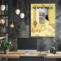 Cityscape Reflection in Winter - Contemporary Cultural Poster PosterGoat