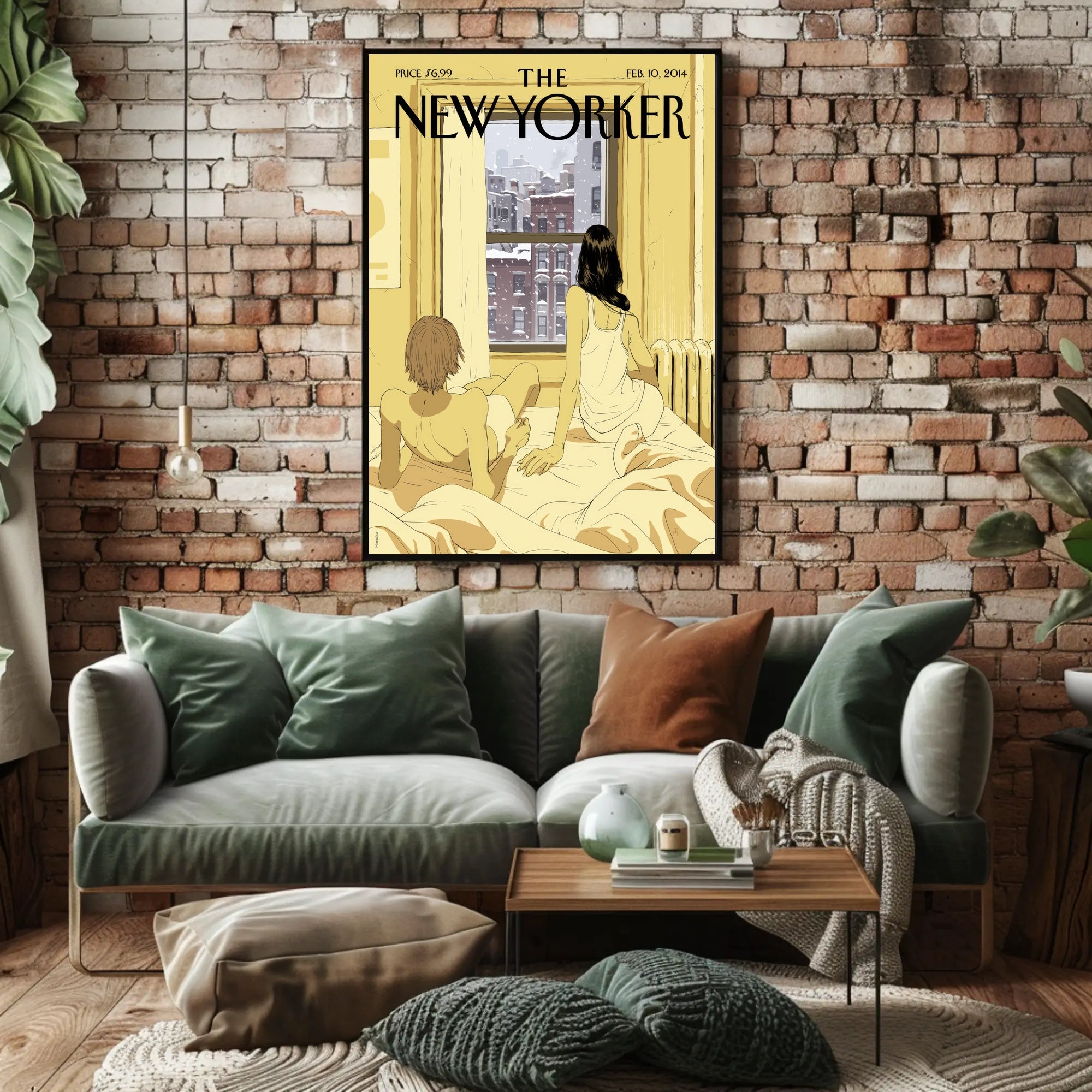 Cityscape Reflection in Winter - Contemporary Cultural Poster PosterGoat