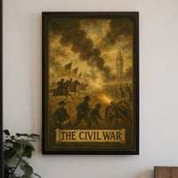 Civil War Battle Scene Historical Poster PosterGoat