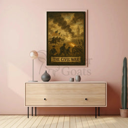 Civil War Battle Scene Historical Poster PosterGoat