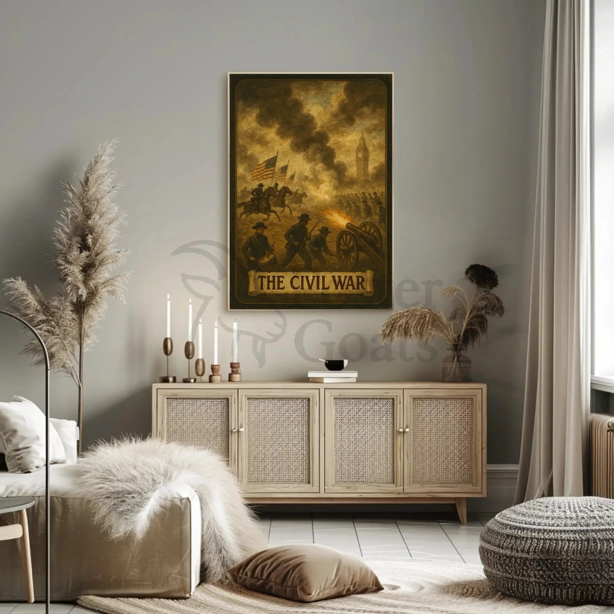 Civil War Battle Scene Historical Poster PosterGoat