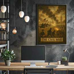 Civil War Battle Scene Historical Poster PosterGoat