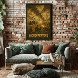 Civil War Battle Scene Historical Poster PosterGoat