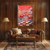 Classic 1950s American Diner Vibe Retro Aesthetic Poster PosterGoat