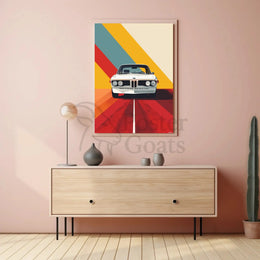 Classic 1970s Car Retro Design Pop Culture Poster PosterGoat