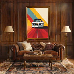 Classic 1970s Car Retro Design Pop Culture Poster PosterGoat