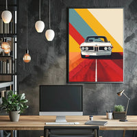 Classic 1970s Car Retro Design Pop Culture Poster PosterGoat