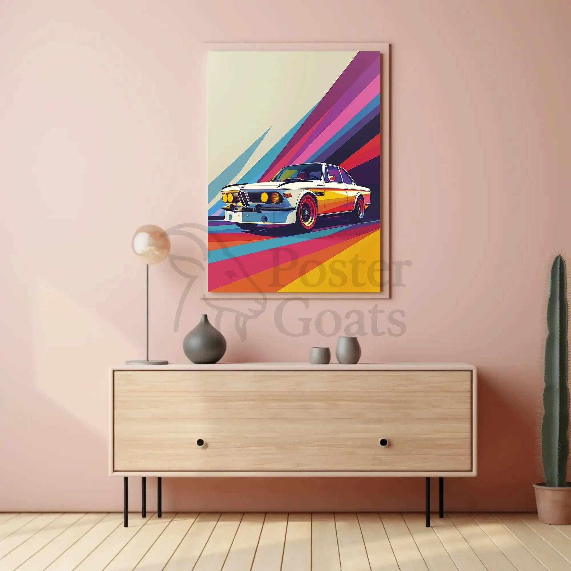 Classic 1970s Coupe Pop Art Poster PosterGoat