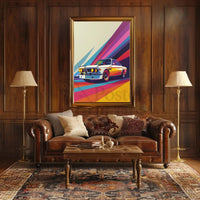 Classic 1970s Coupe Pop Art Poster PosterGoat