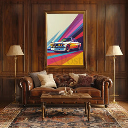 Classic 1970s Coupe Pop Art Poster PosterGoat
