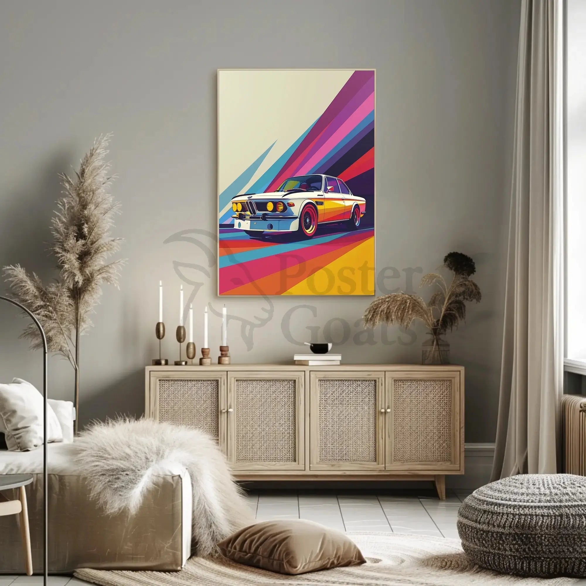 Classic 1970s Coupe Pop Art Poster PosterGoat