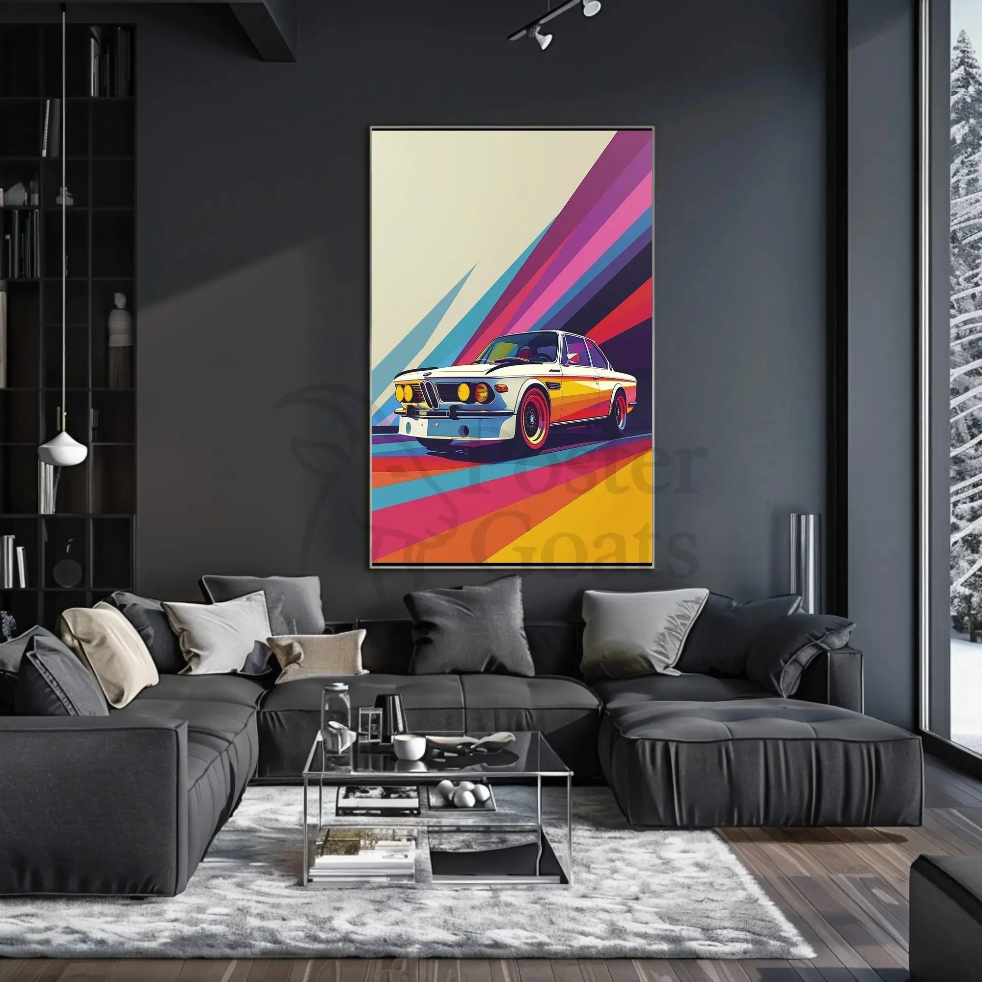 Classic 1970s Coupe Pop Art Poster PosterGoat