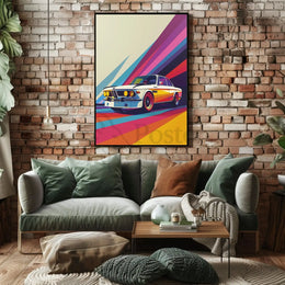 Classic 1970s Coupe Pop Art Poster PosterGoat