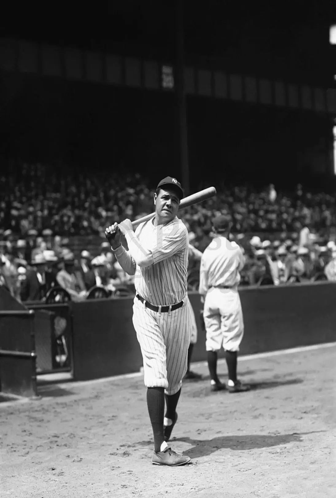 Classic Baseball Icon in Black and White Sports Poster PosterGoat