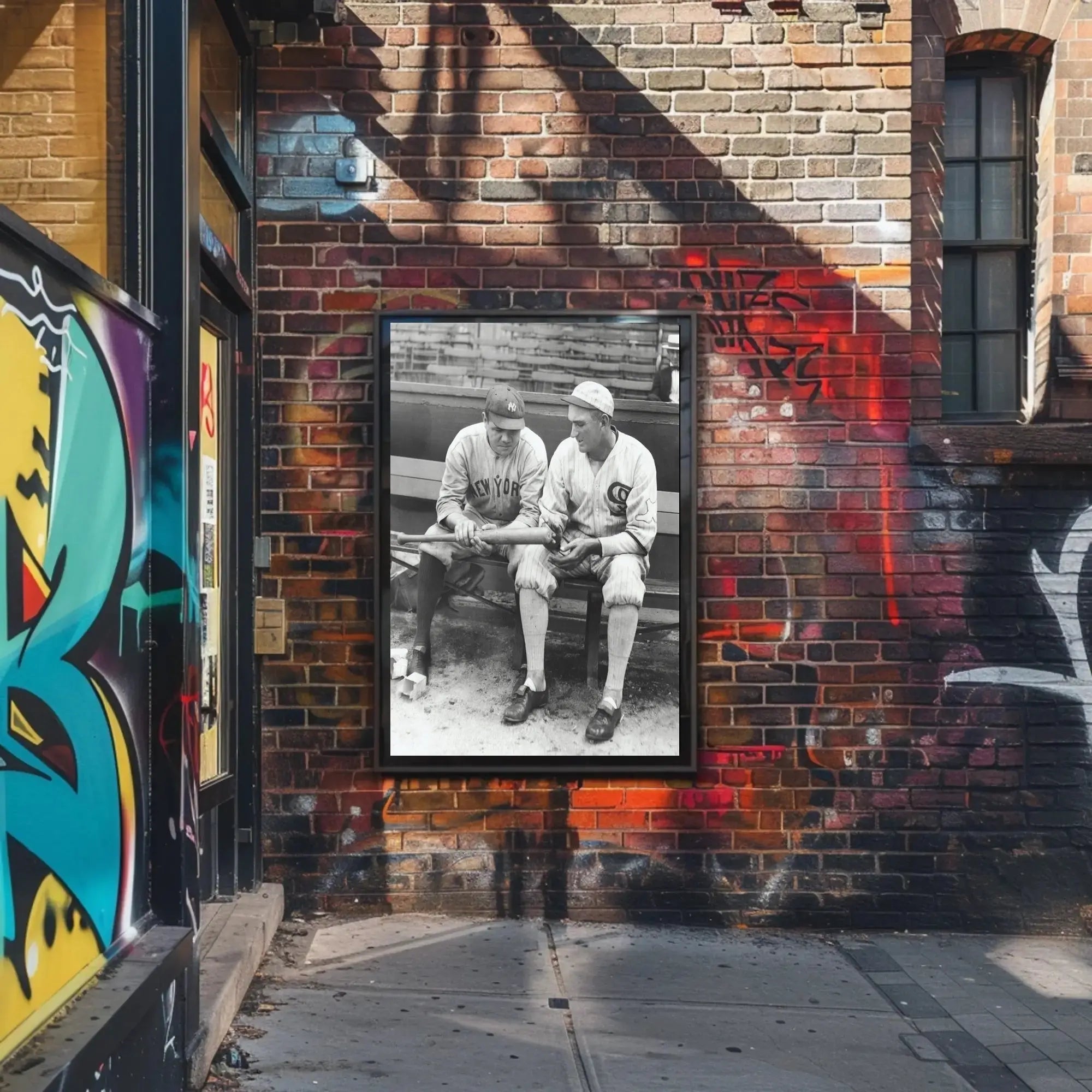 Classic Baseball Legends in Nostalgic Sports Poster PosterGoat