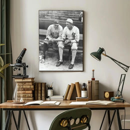 Classic Baseball Legends in Nostalgic Sports Poster PosterGoat