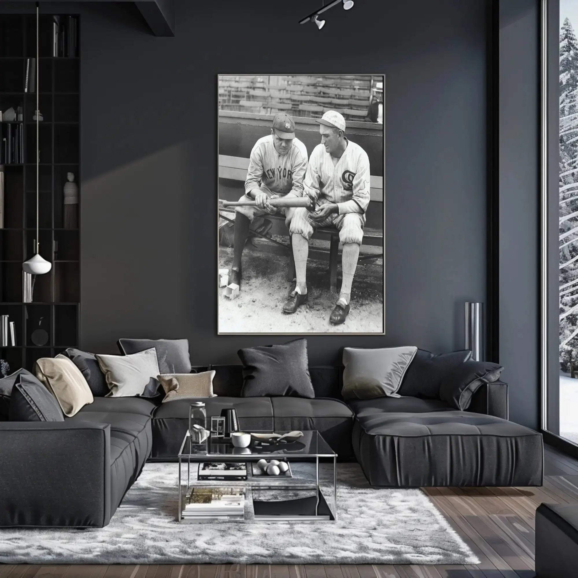 Classic Baseball Legends in Nostalgic Sports Poster PosterGoat