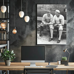 Classic Baseball Legends in Nostalgic Sports Poster PosterGoat