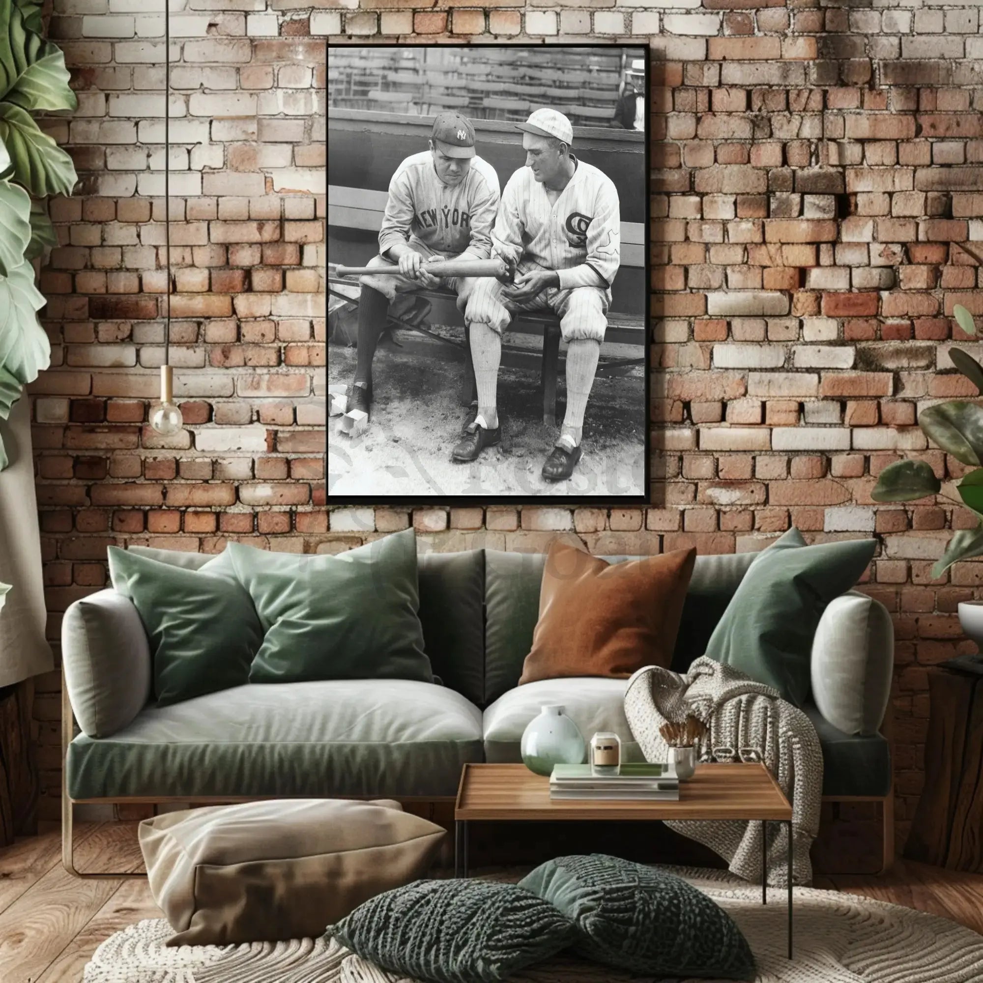 Classic Baseball Legends in Nostalgic Sports Poster PosterGoat