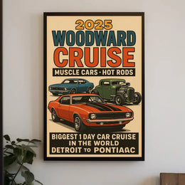 Classic Car Cruise Event Retro Cultural Heritage Poster PosterGoat