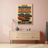 Classic Car Cruise Event Retro Cultural Heritage Poster PosterGoat