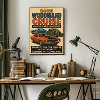 Classic Car Cruise Event Retro Cultural Heritage Poster PosterGoat