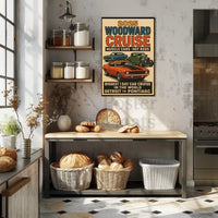 Classic Car Cruise Event Retro Cultural Heritage Poster PosterGoat