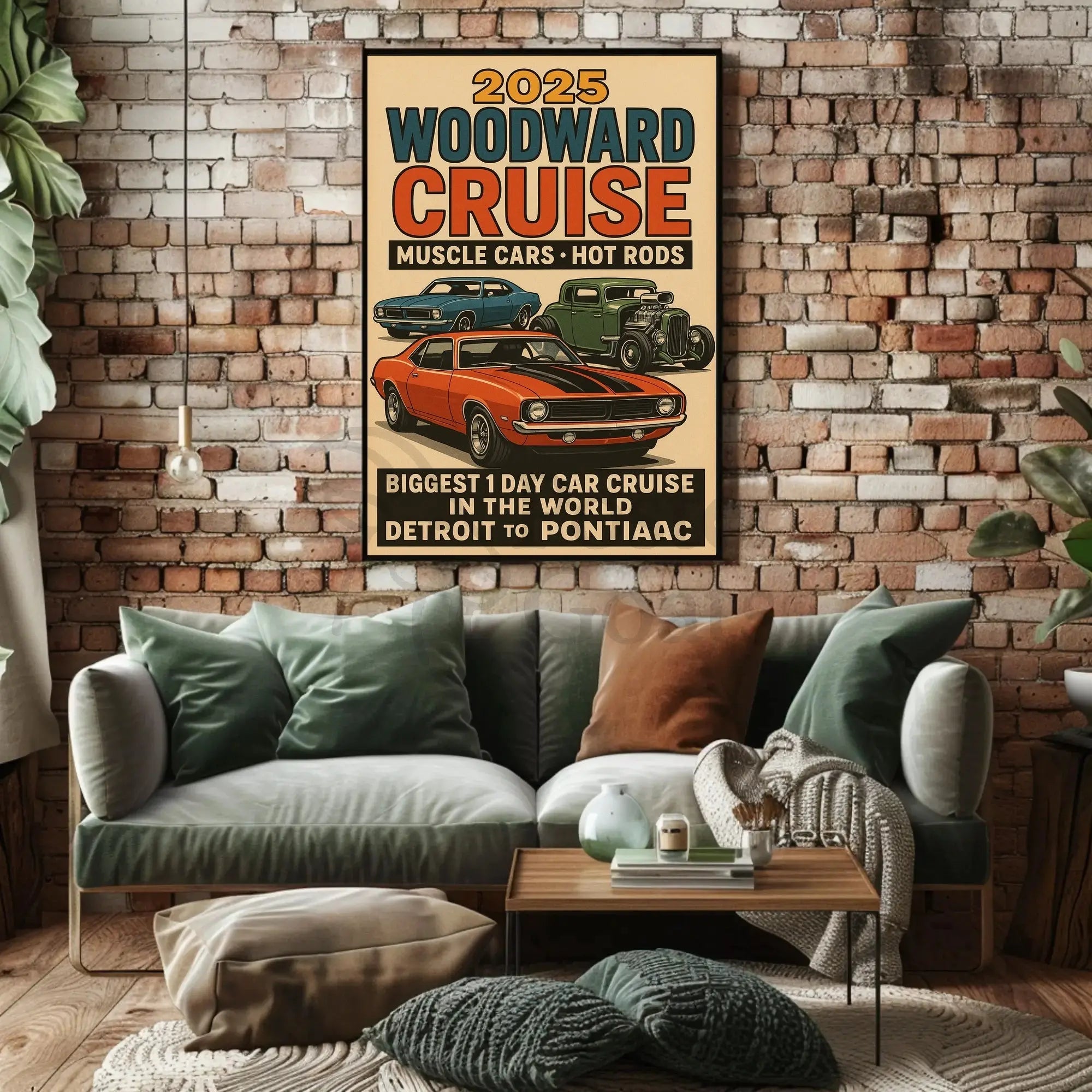 Classic Car Cruise Event Retro Cultural Heritage Poster PosterGoat
