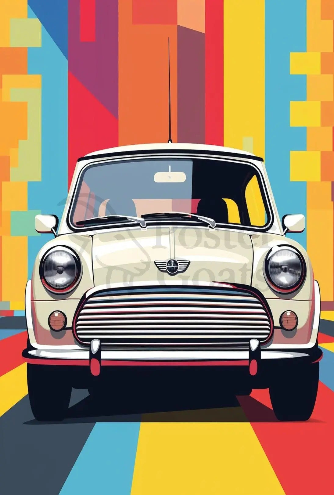 Classic Car Retro Art Print Pop Culture Poster PosterGoat