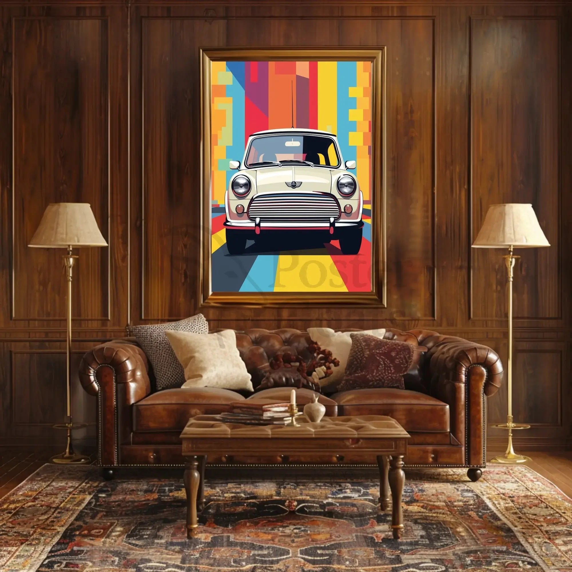 Classic Car Retro Art Print Pop Culture Poster PosterGoat