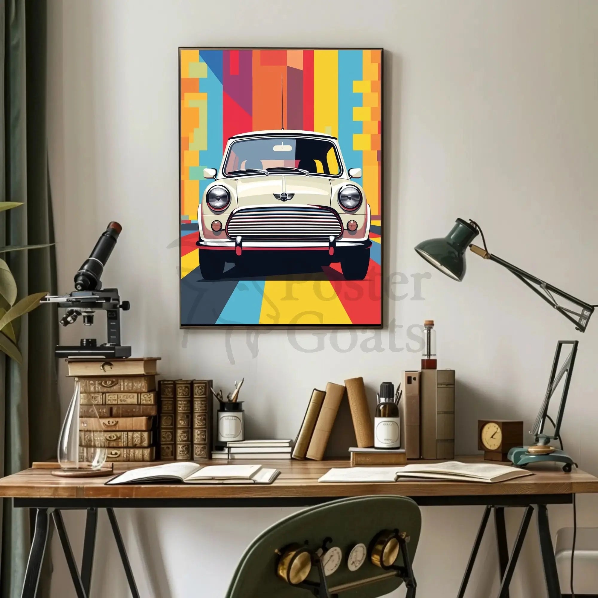 Classic Car Retro Art Print Pop Culture Poster PosterGoat