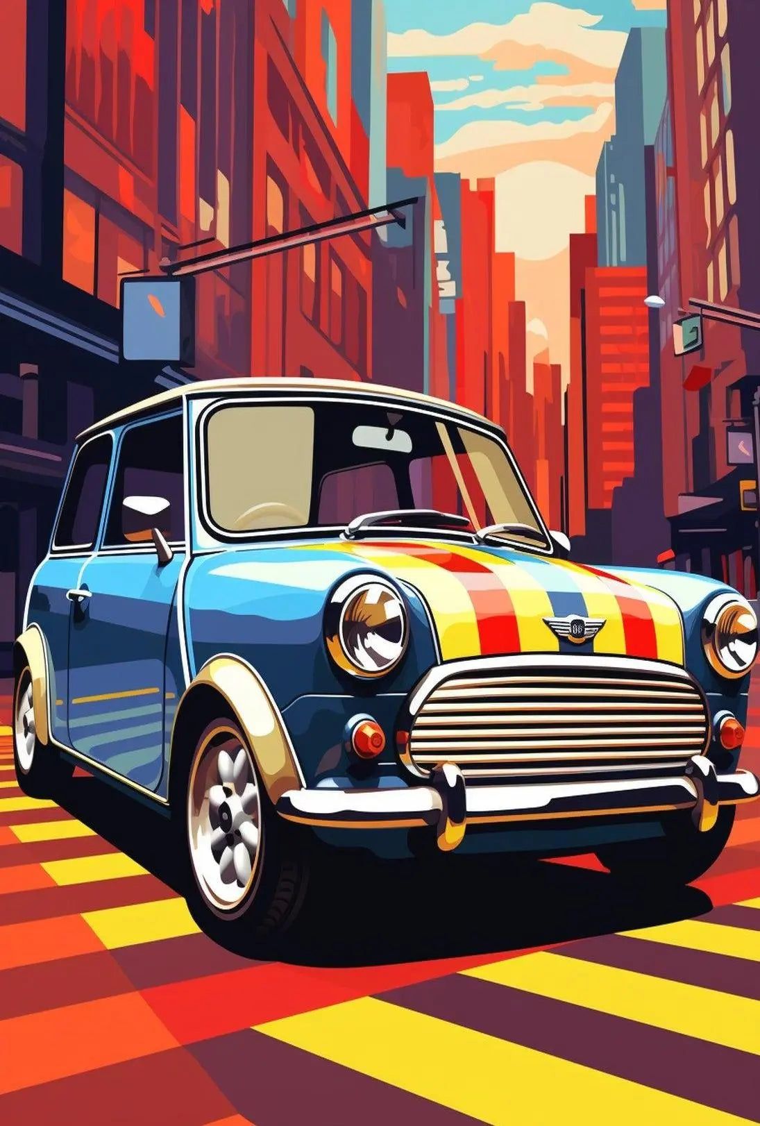 Classic Car Vibrance Pop Culture Poster PosterGoat