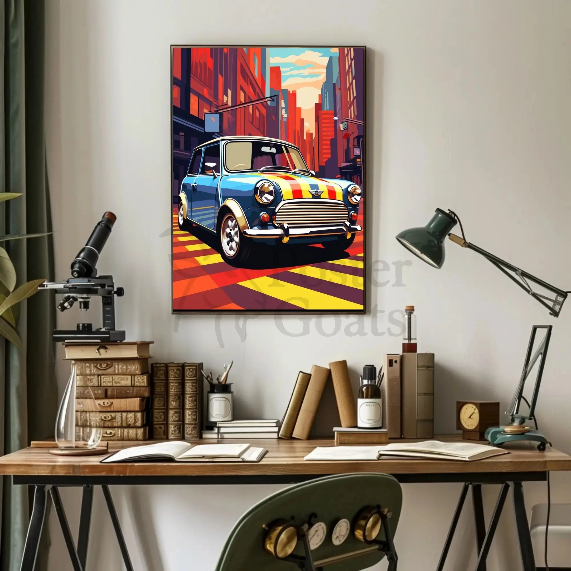 Classic Car Vibrance Pop Culture Poster PosterGoat