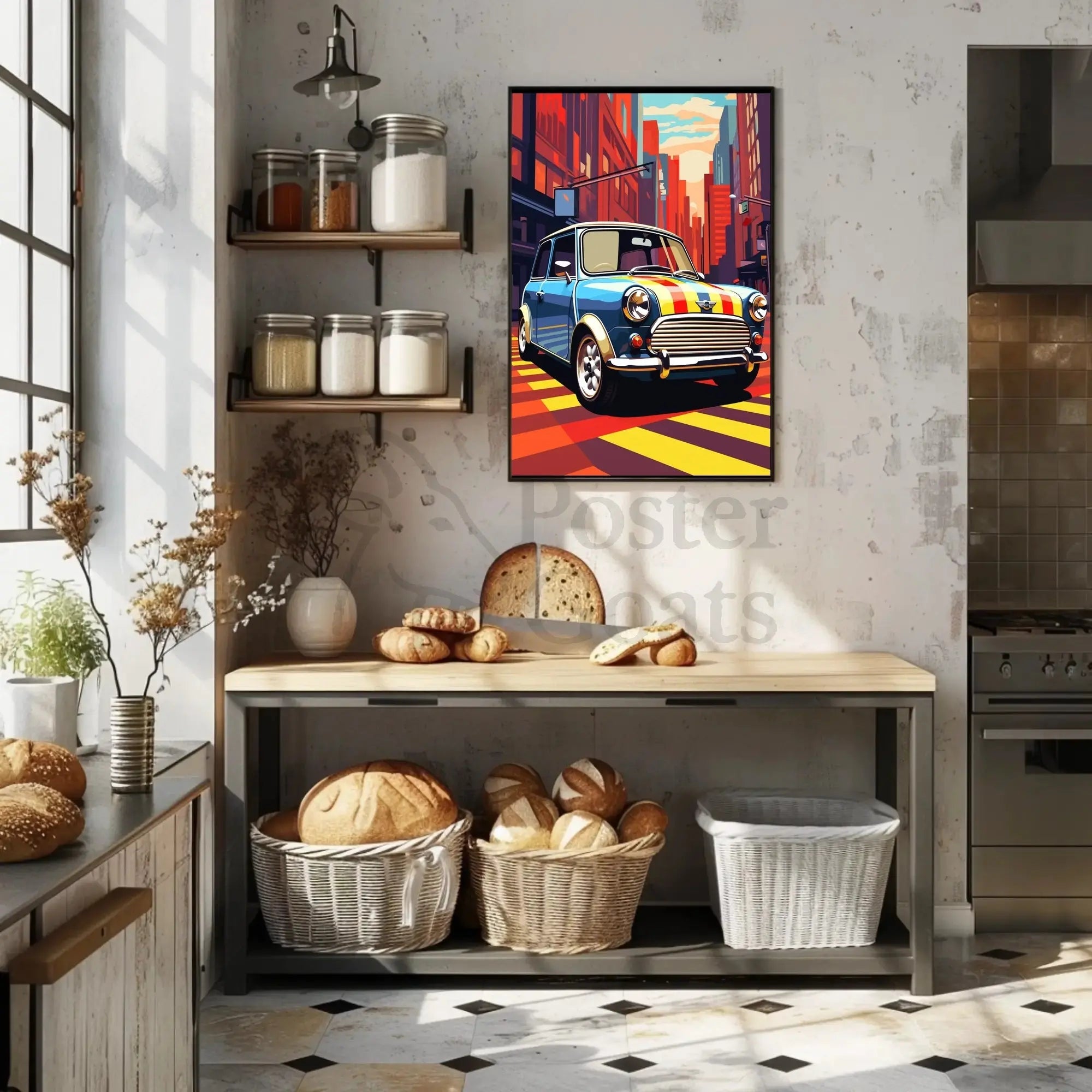 Classic Car Vibrance Pop Culture Poster PosterGoat
