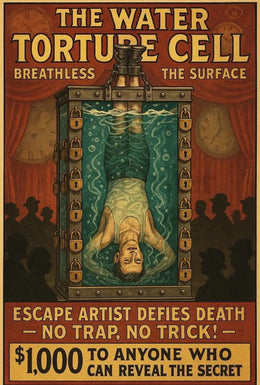 Classic Escape Artist Magic Show Poster - Cultural or Heritage Poster PosterGoat