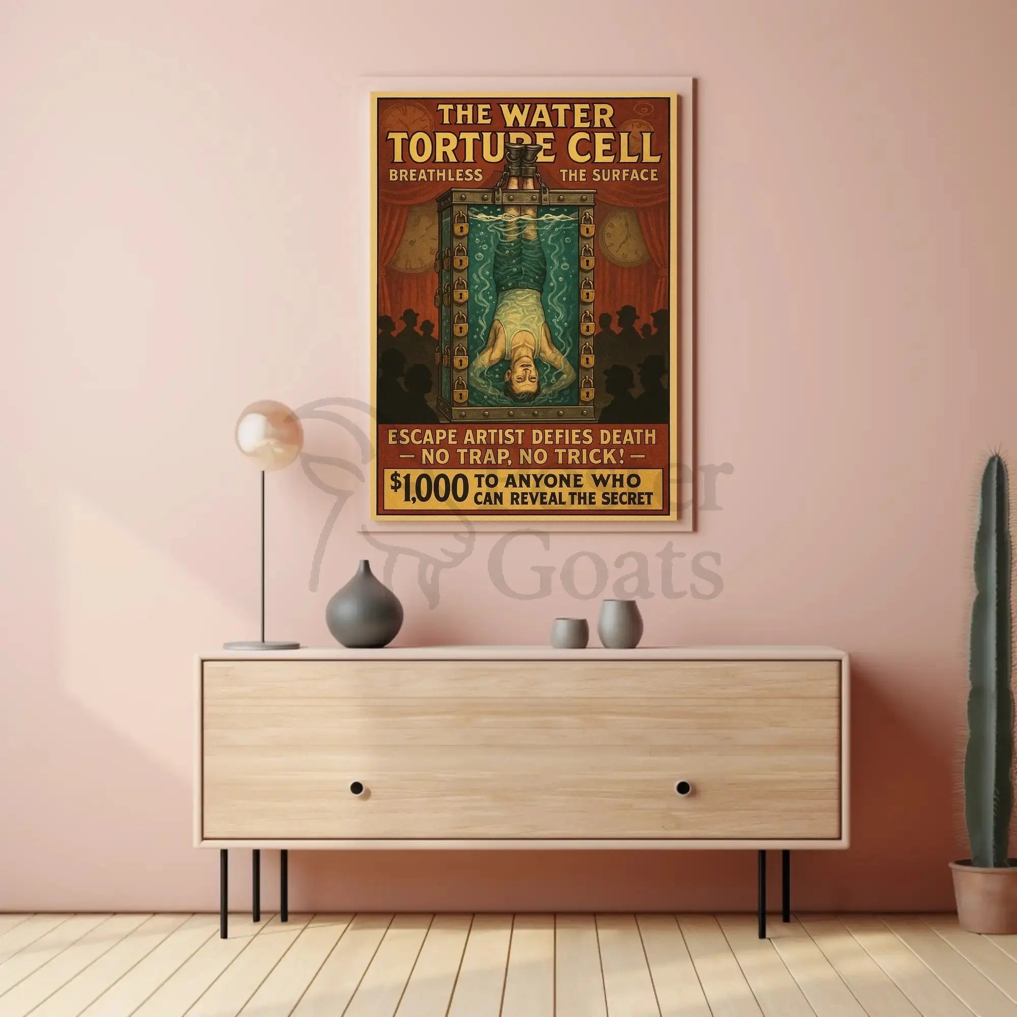Classic Escape Artist Magic Show Poster - Cultural or Heritage Poster PosterGoat