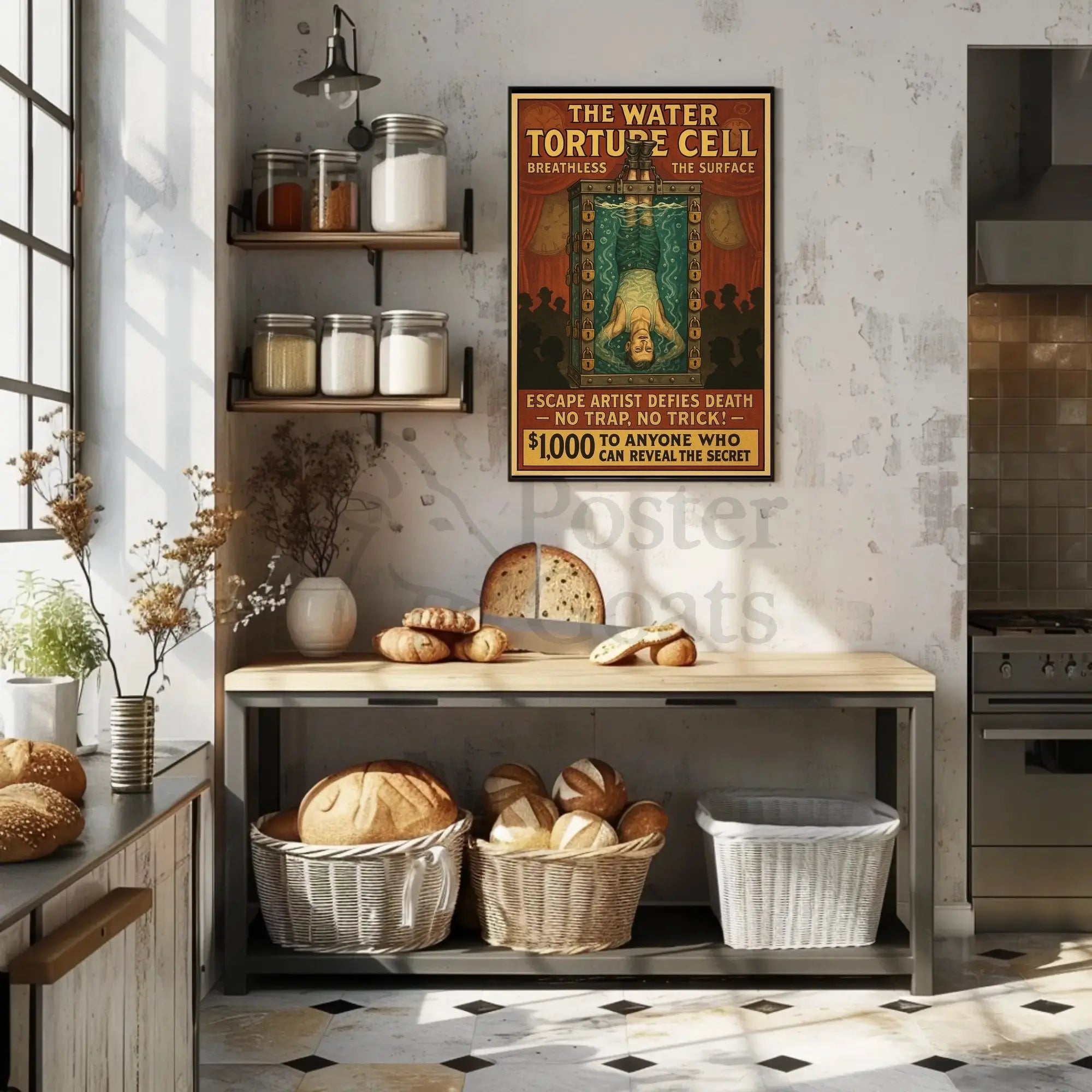 Classic Escape Artist Magic Show Poster - Cultural or Heritage Poster PosterGoat