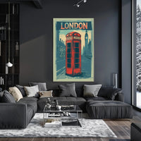 Classic London Telephone Box Travel Poster PosterGoat